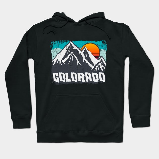 colorado day - retro vintage colorado design Hoodie by savage land 